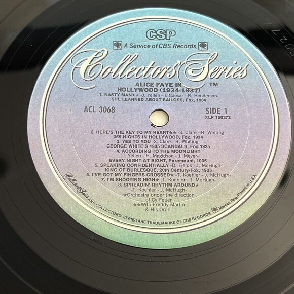 Alice Faye In Hollywood (1934-1937) LP 1973 Columbia Hall Of Fame Series ACL3068 - Picture 3 of 8